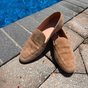 Women’s J. CREW Beige Suede Buttery Soft Loafers-Size 7.5